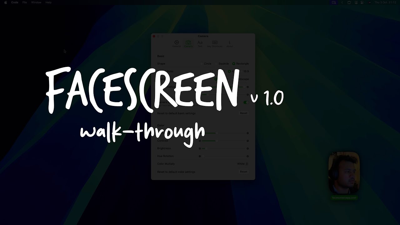 Video thumbnail: FaceScreen used in a real recording
