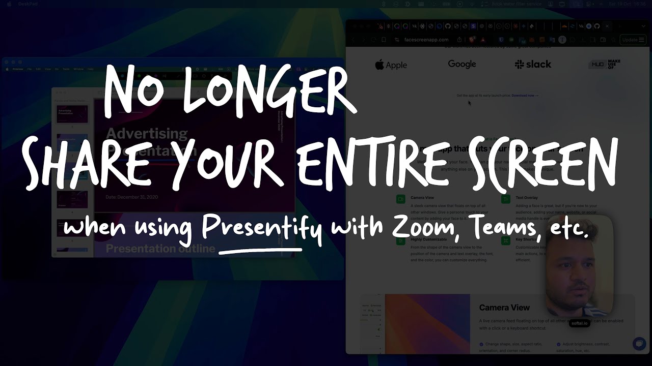 Video thumbnail: FaceScreen used in a real recording