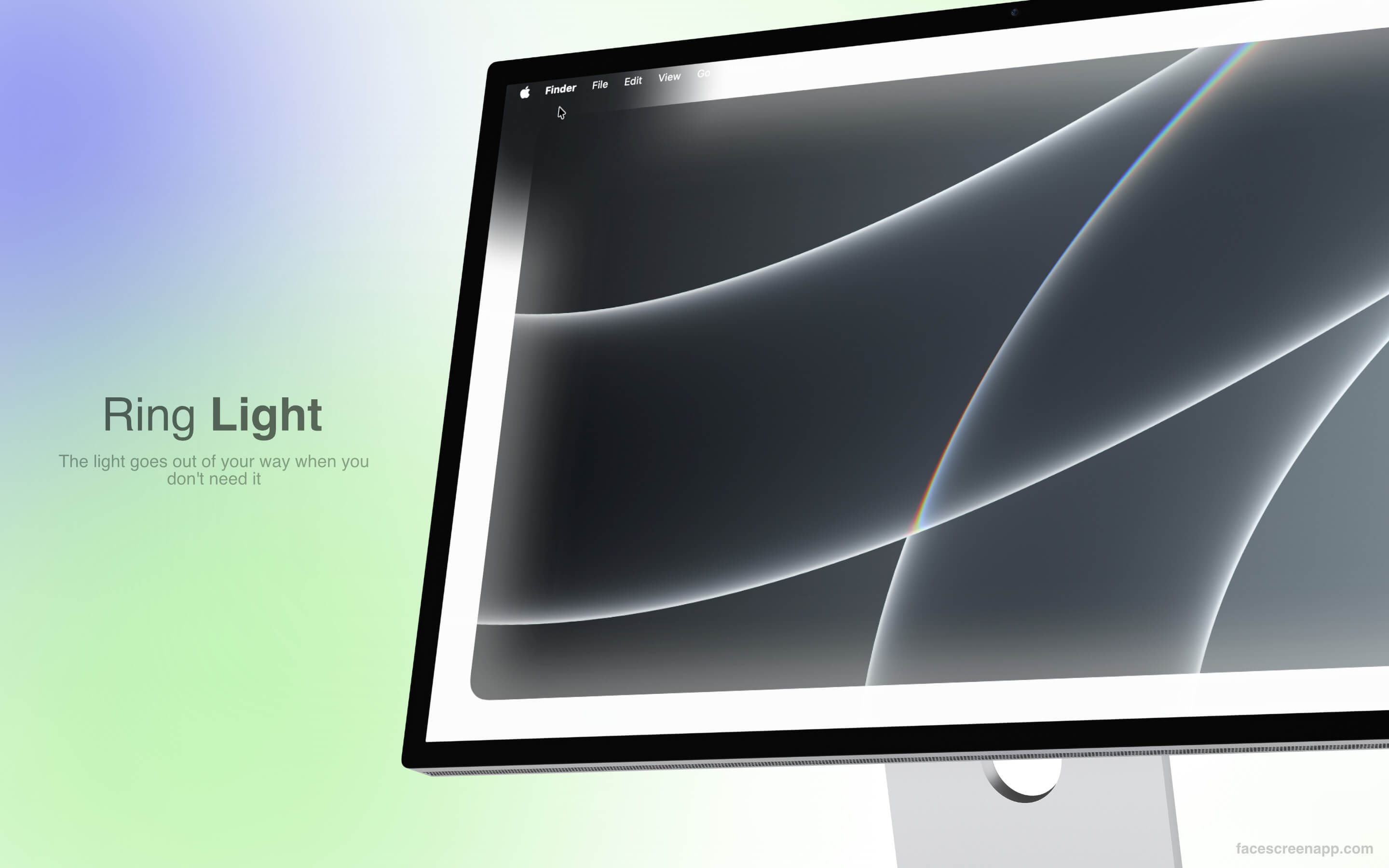 Ring Light illuminating from the screen edge