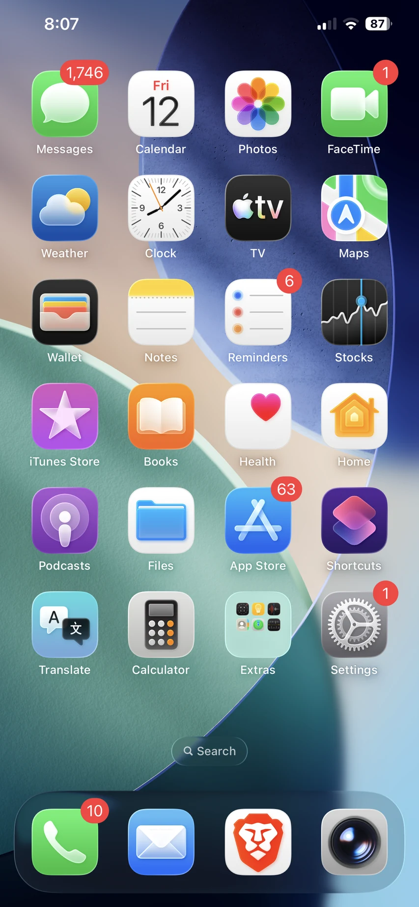 iPhone home screen